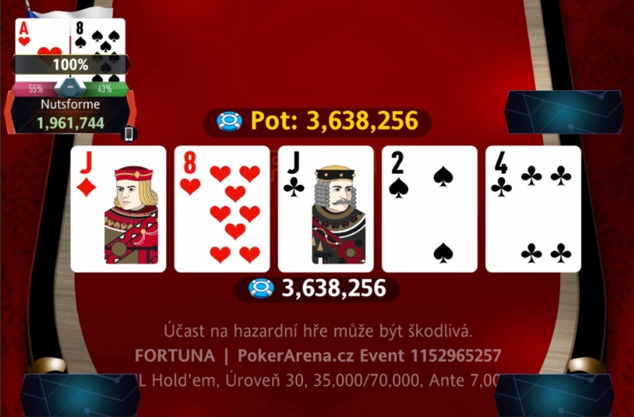 Nutsforme vítězem sobotního PokerArena.cz Eventu na Fortuně