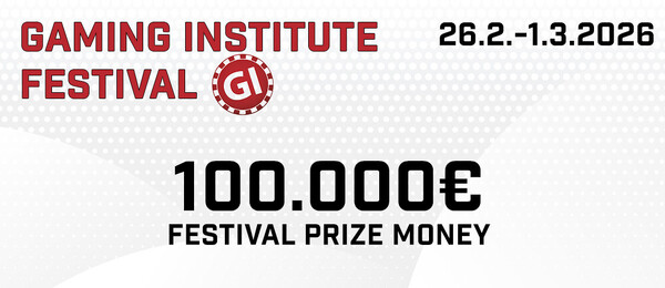 Gaming Institute Festival garantuje minimálně €100.000 v prize poolech