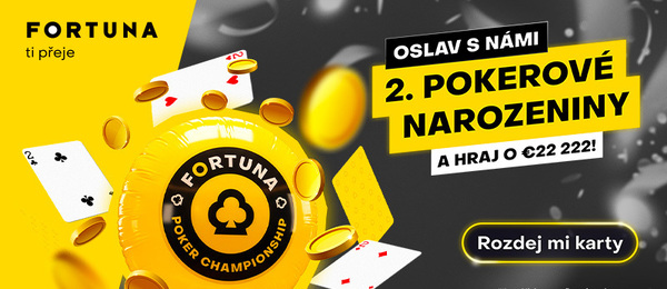 Fortuna Poker slaví 2. narozeniny