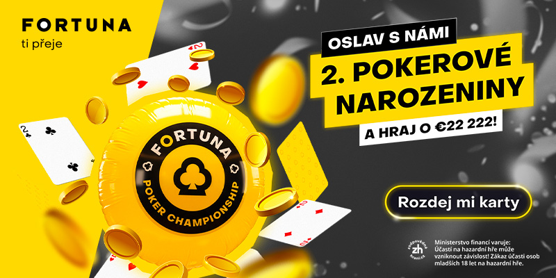 Fortuna Poker slaví 2.&nbsp;narozeniny
