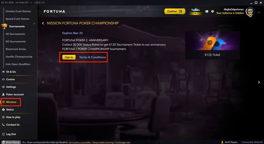 Fortuna mise o&nbsp;vstupenk na Fortuna Championship