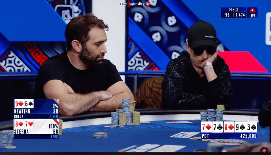 Jakub Štěrba (vpravo) ve Dni 3 EPT Paris Main Eventu