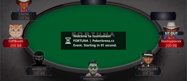 Start PokerArena Eventu na Fortuně