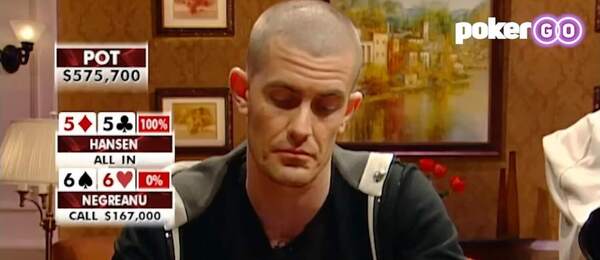 Gus Hansen vyhrál v roce 2006 obří pot nad Danielem Negreanem