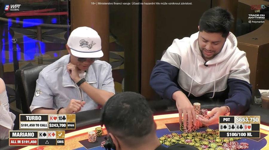 Mariano Grandoli číhá s&nbsp;párem králů v&nbsp;Hustler Casino Live cash game