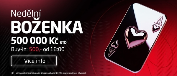 Na Synot Tip Pokeru se hrají satelity do Nedělní Boženky s garancí 500.000 Kč