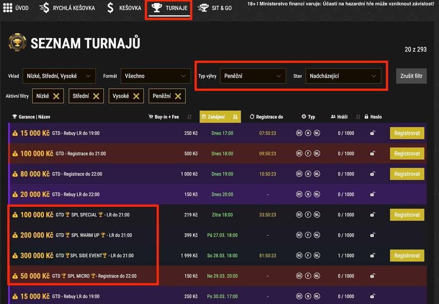 Lobby Synot Tip herny