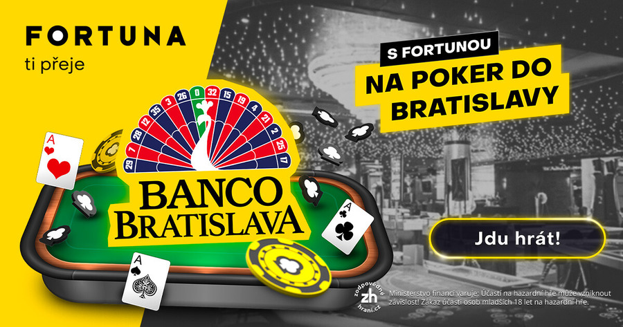 Kvalifikujte se s&nbsp;Fortunou na turnaj v&nbsp;kasinu Banco Bratislava