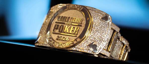 Zlatý náramek pro vítěze WSOPE 2026 Main Eventu