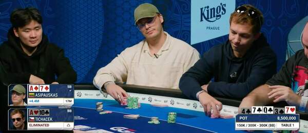 Vyřazení Jana Ticháčka z WSOPE 2026 Main Eventu