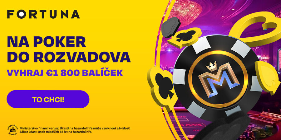 Kvalifikujte se s&nbsp;Fortunou na poker do Rozvadova