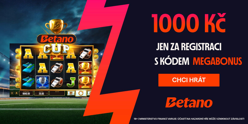 Za Betano promo kód MEGABONUS získáte bonus v&nbsp;hodnotě 1.000&nbsp;Kč