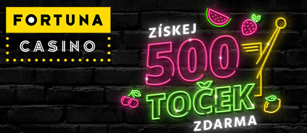 Online casino Fortuna nabízí zdarma 500 volných toček