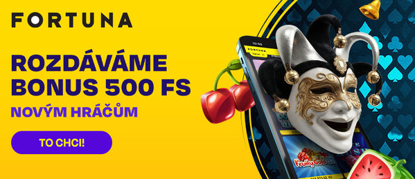 Online casino Fortuna nabízí 500 volných toček