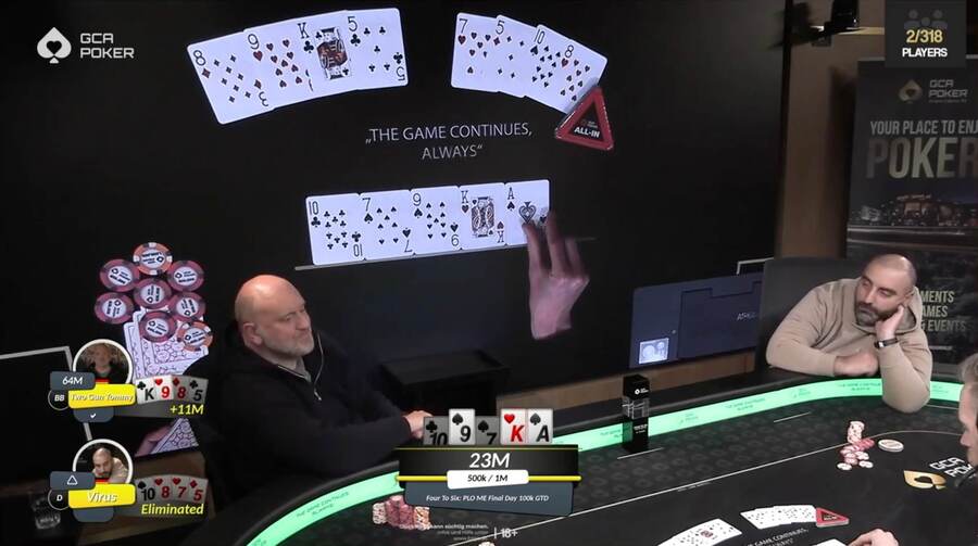 Rozhodující handa PLO Main Eventu v&nbsp;Grand Casinu Aš