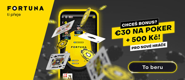 Fortuna promo kód pro pokerové hráče je POKER30