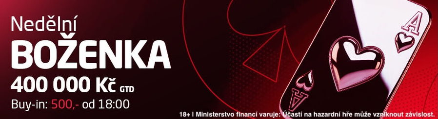 Nedělní Boženka na synotu garantuje minimálně 400.000&nbsp;Kč prize pool