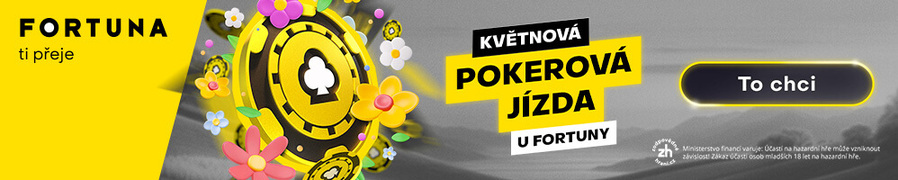 Naskočte do Květnové jízdy na herně Fortuna Poker