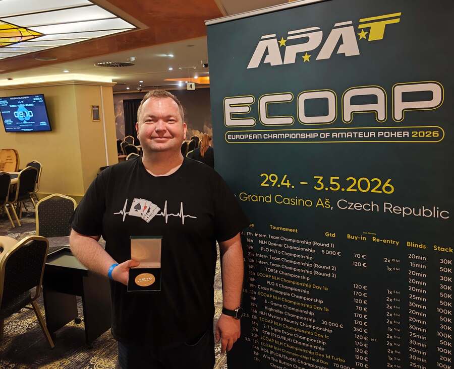 Krzysztof Mielnik ovládl NLH/PLO event v&nbsp;Grand Casinu Aš