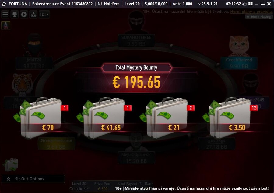 Mystery Bounty odměny v&nbsp;PokerArena Eventu
