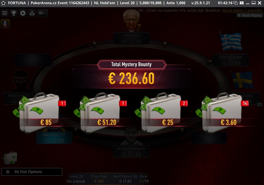 Mystery Bounty odměny v&nbsp;PokerArena Eventu