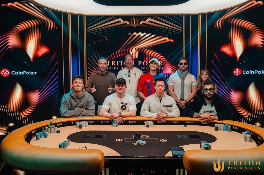 Účastníci finálového stolu Triton $50K 8-Handed Černá Hora