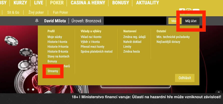 Synot Tip Poker streamy