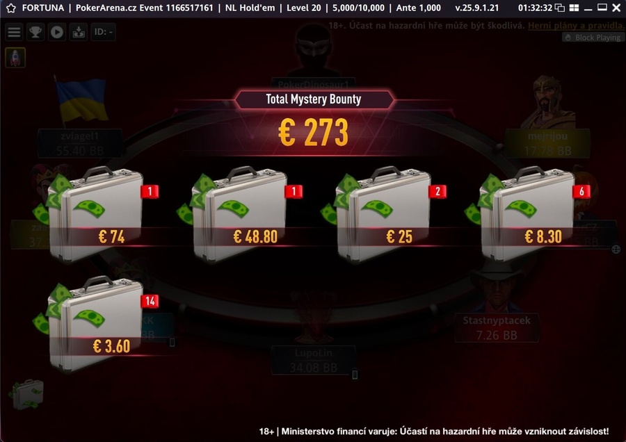 Mystery bounty odměny