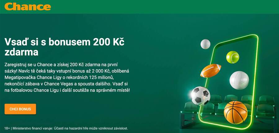 Získejte zajímavé vstupní bonusy u&nbsp;Chance