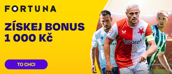 U Fortuny můžete získat vstupní bonus v hodnotě 1 000 Kč