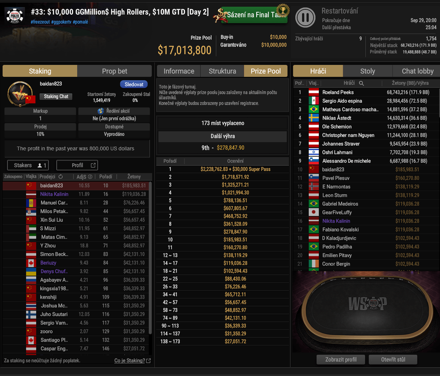 Event #33 WSOP Online v&nbsp;lobby GGPokeru