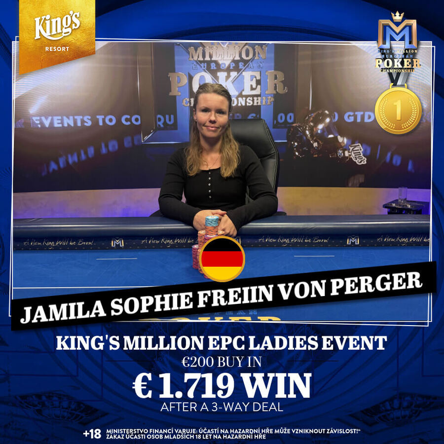 Vítězka Ladies Eventu vyhrála €1.719