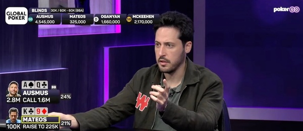 Adrian Mateos si nechal za čárou jen 100.000 v žetonech