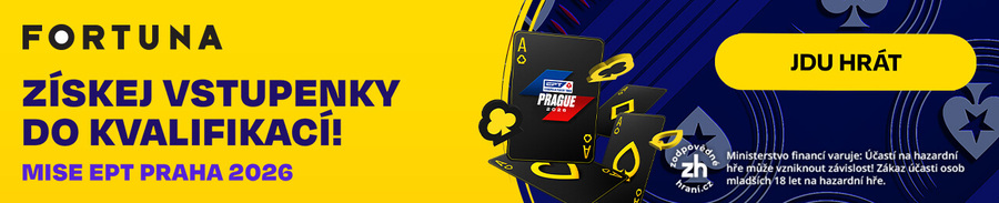 Hrajte mise na Fortuně a&nbsp;vyhrajte kvalifikační vstupenky na EPT