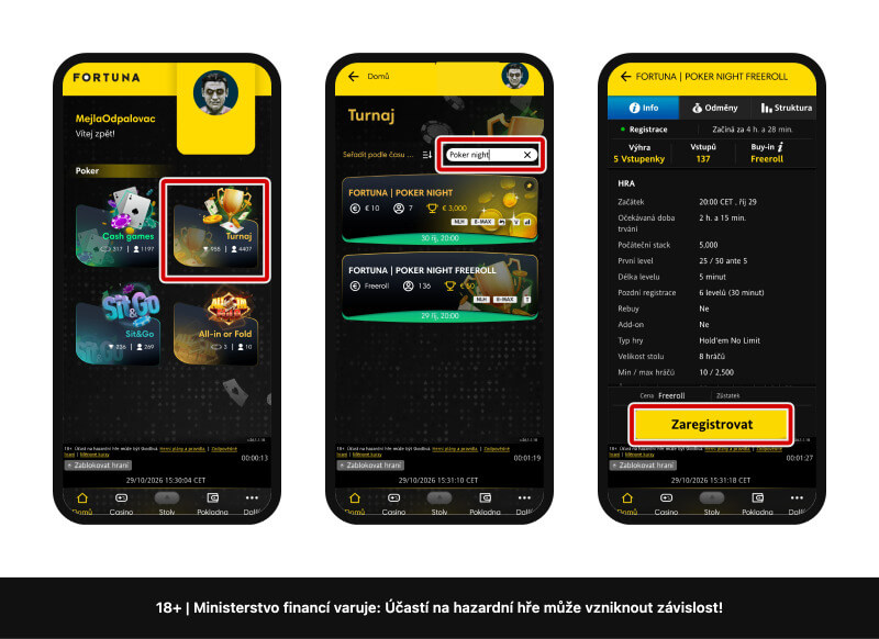 Zahrajte si Fortuna Poker Night jednoduše v&nbsp;mobilu
