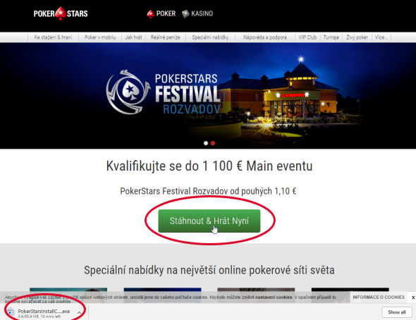 PokerStars.cz návod k registraci 1